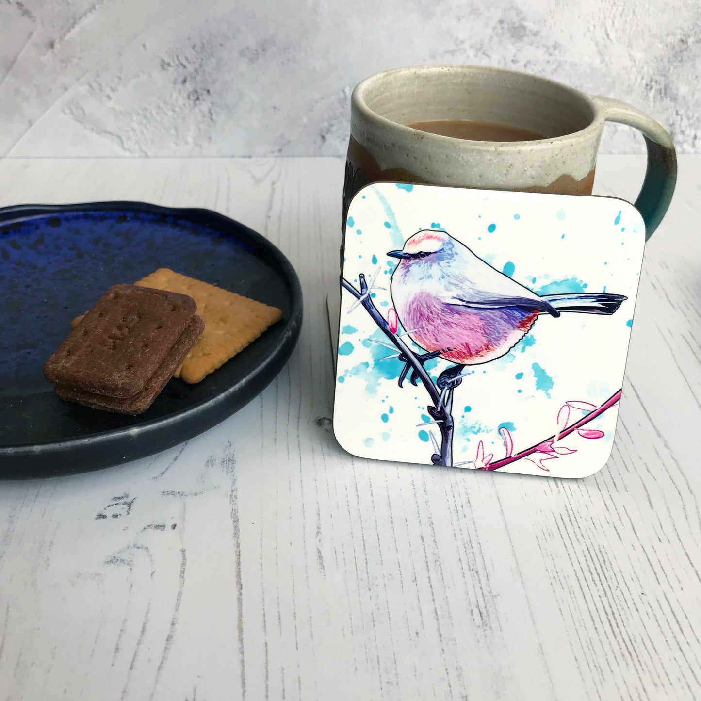 White-browed Tit Warbler Drinks Coaster