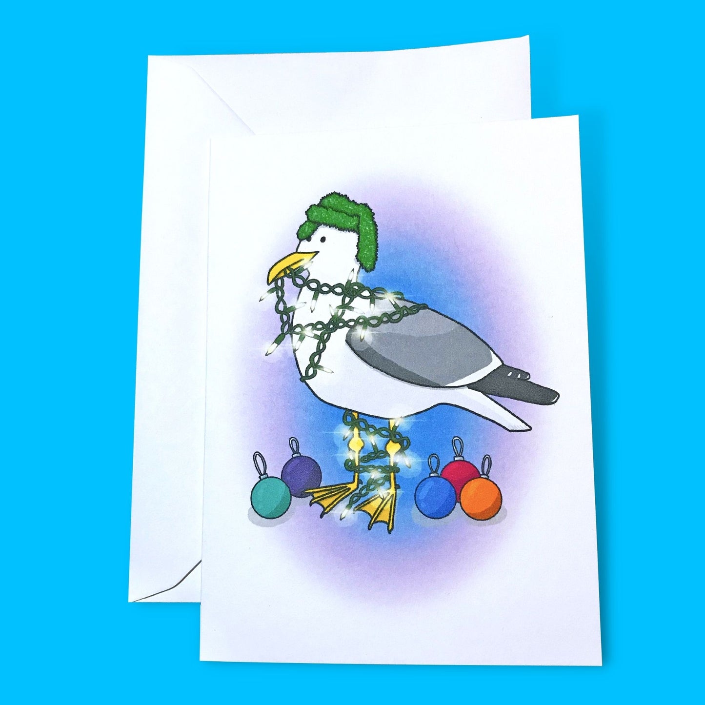 Christmas Decorations Seagull Card