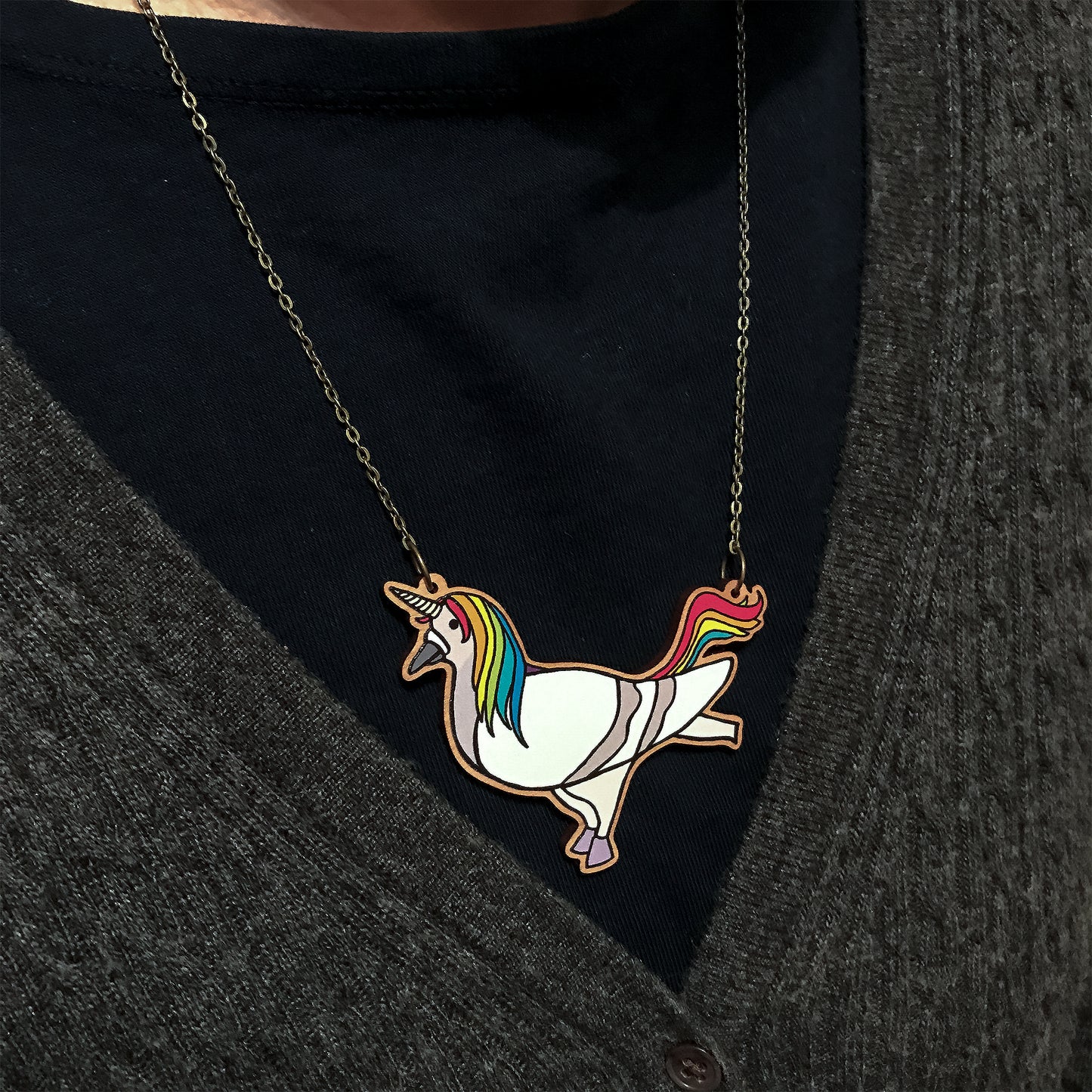 Unicorn Pigeon Necklace