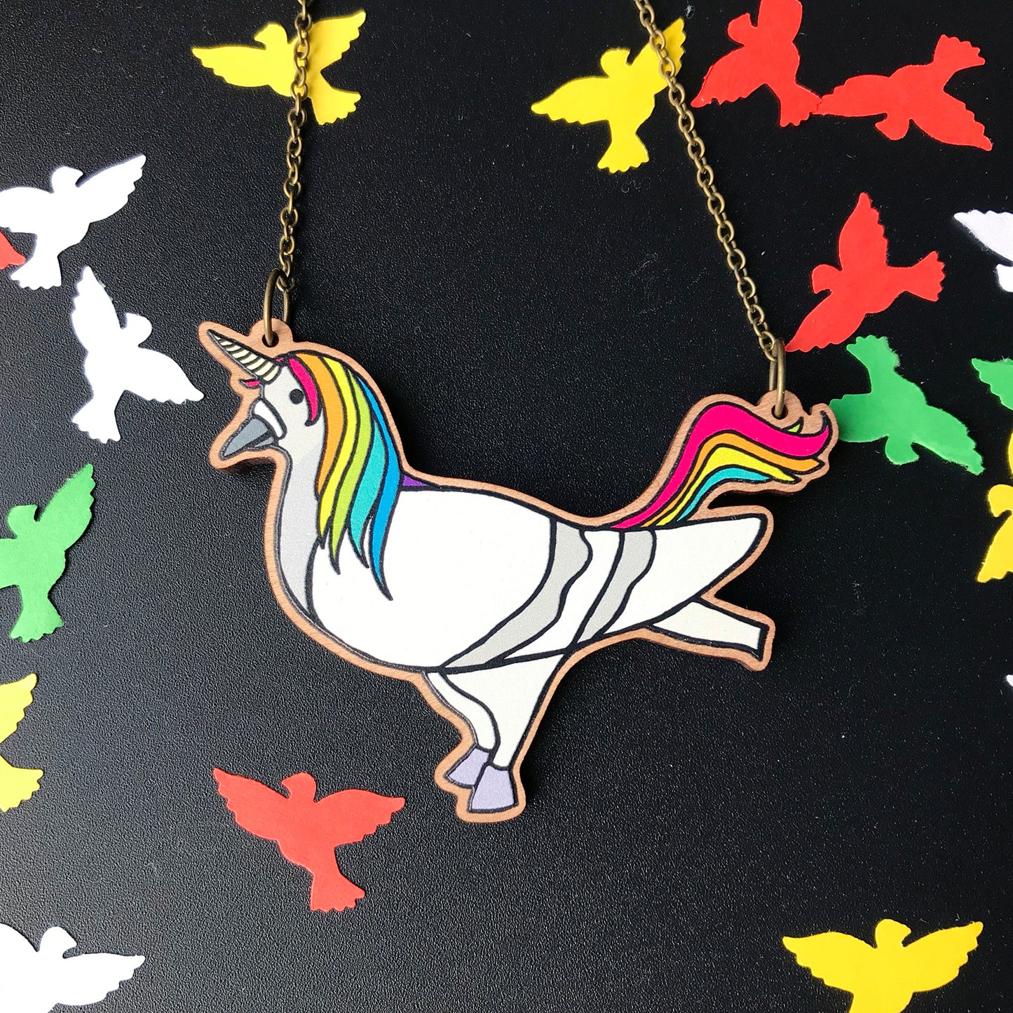 Unicorn Pigeon Necklace