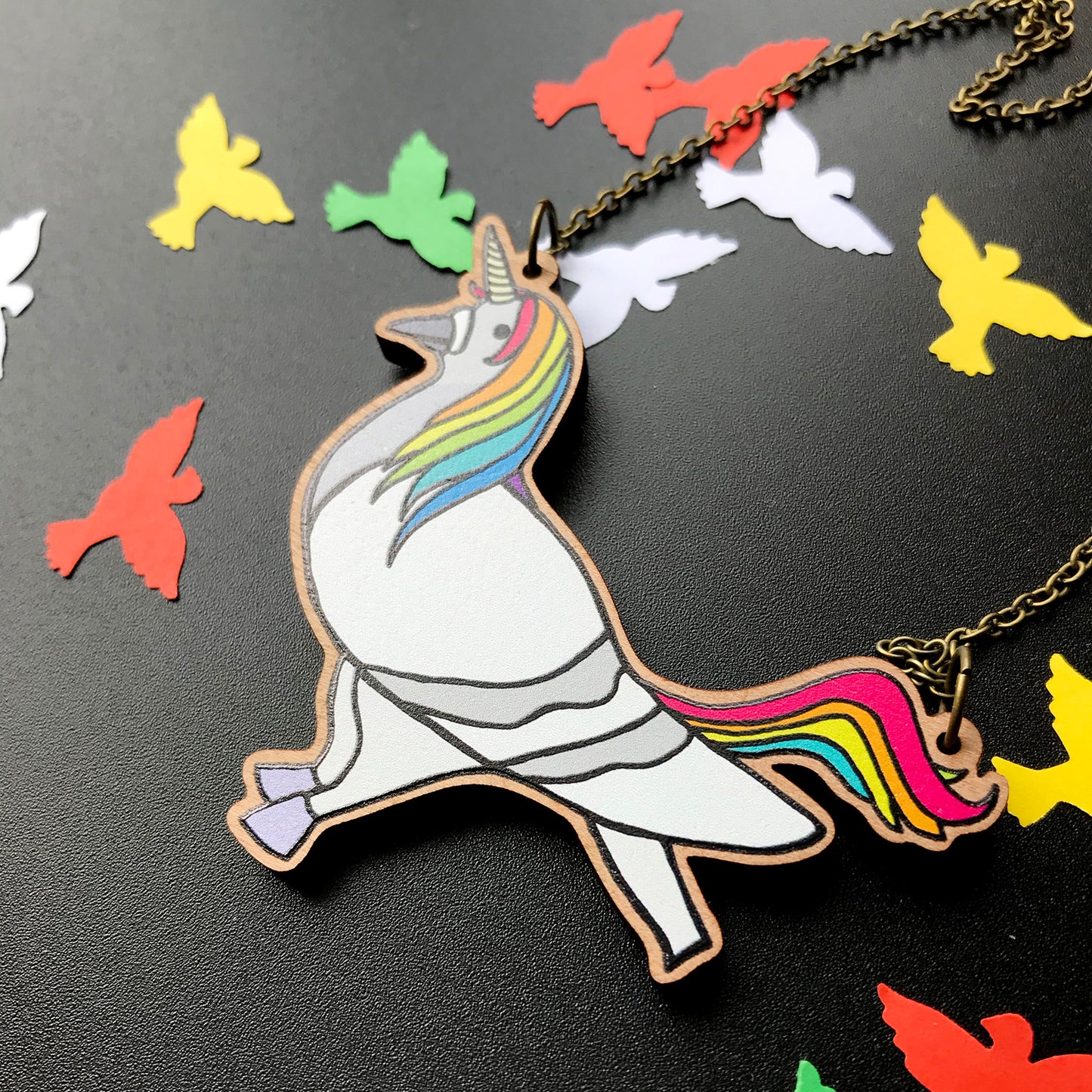 Unicorn Pigeon Necklace