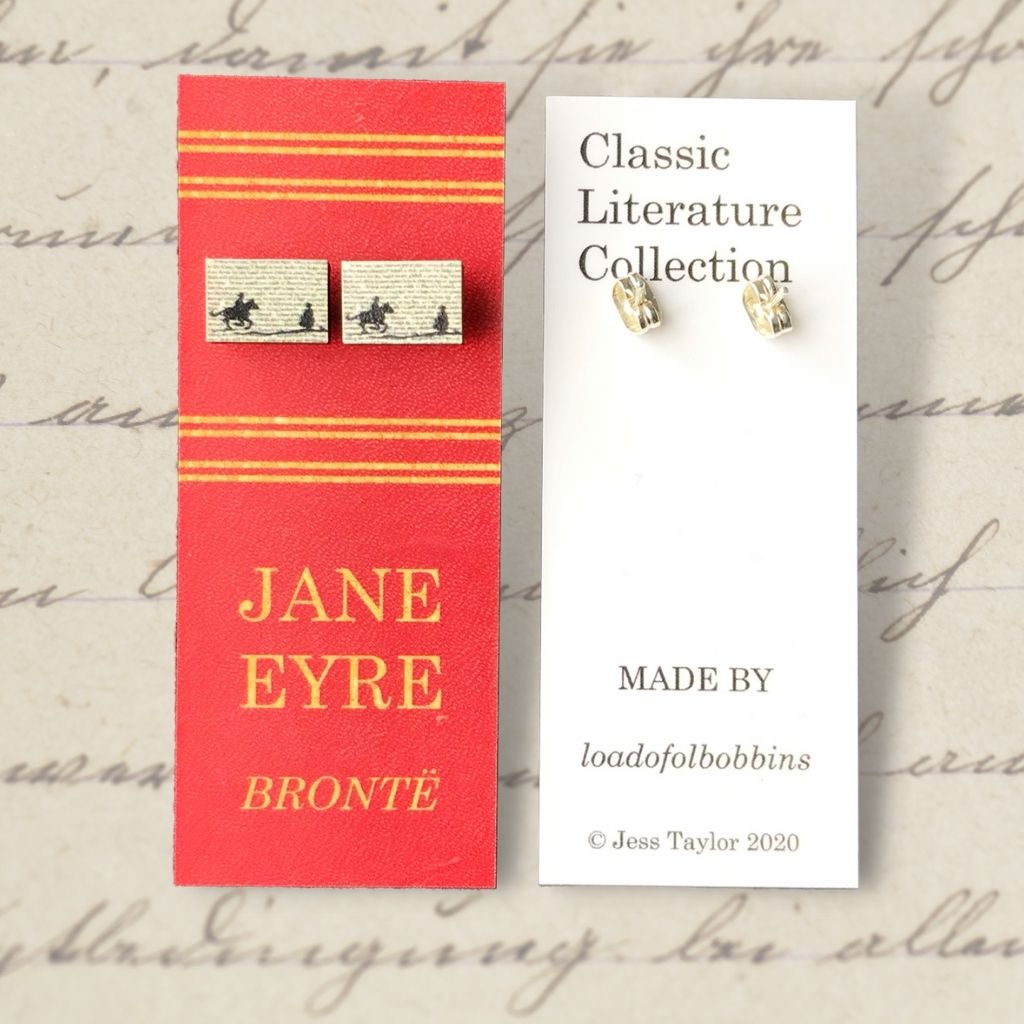PRE-ORDER - Classic Literature Jane Eyre Silhouette Stud Earrings