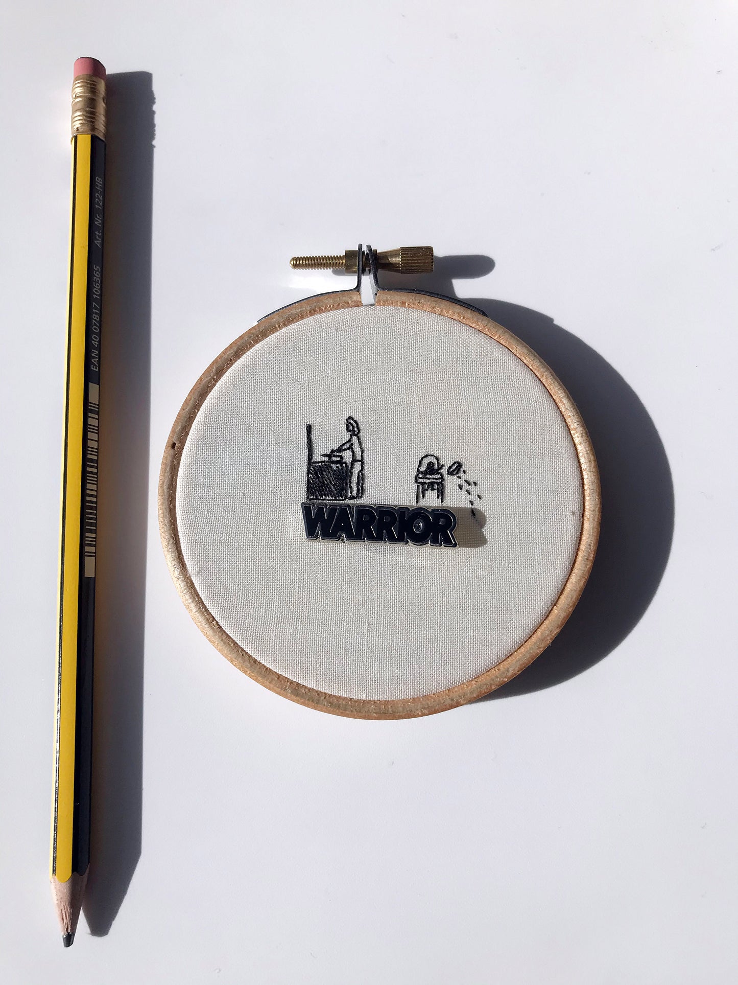 Single Mum Warrior Enamel Pin Hoop Art